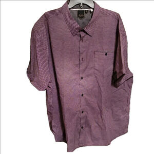 Casual Purple Button Down Shirt with Faux Textured Fabric